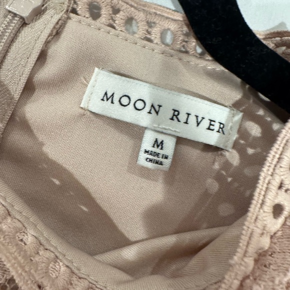 Moon River Blush Lace Dress - Picture 3 of 7